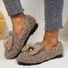 Fashion 2024 Winter New Style Comfortable Fashionable Casual Cotton Shoes Non-slip Bow Plush Warm Flat Women's Sports Shoes