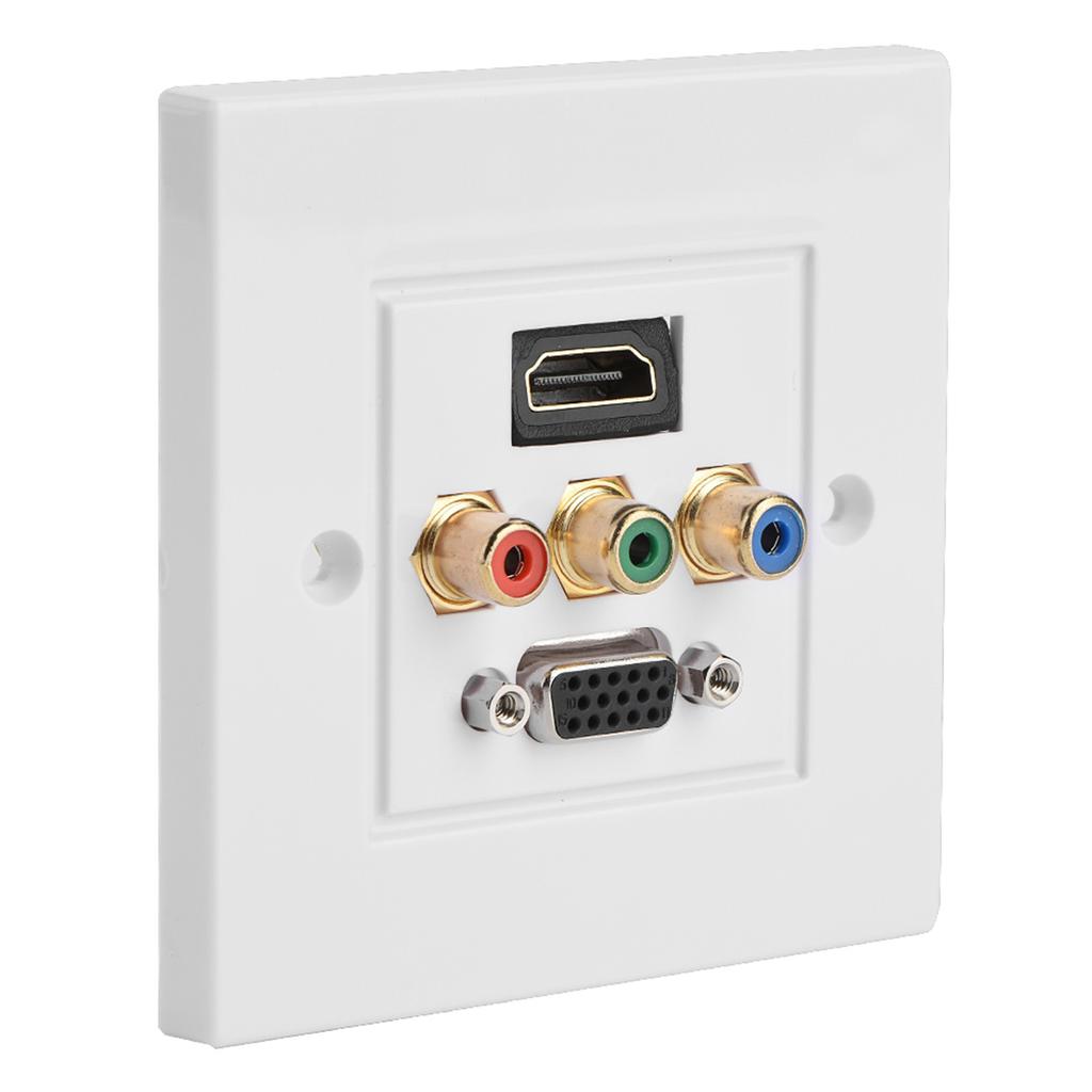 HDMI VGA 3RCA Трехвходное Интегрированное Мультимедийное Настенное Панельное Аудио-Видео Гнездо