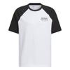 Adidas Loose Fit Crew Neck Pullover Raglan Short Sleeve T-Shirt Unisex Tops White Black JZ0099