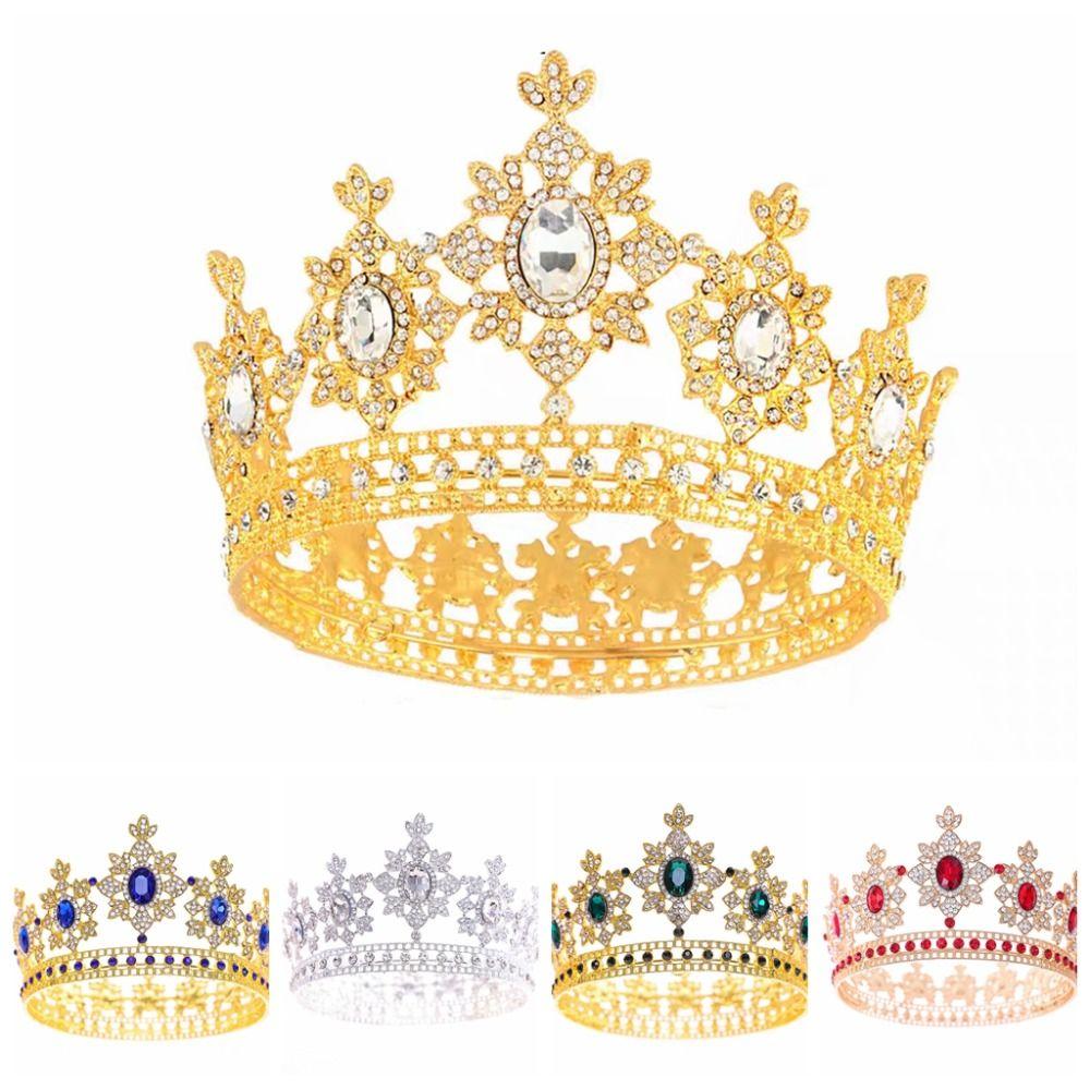 Luxury Bridal Princess Crown Sparkling Rhinestone Diadem Beautiful Women Hair Hoop Birthday