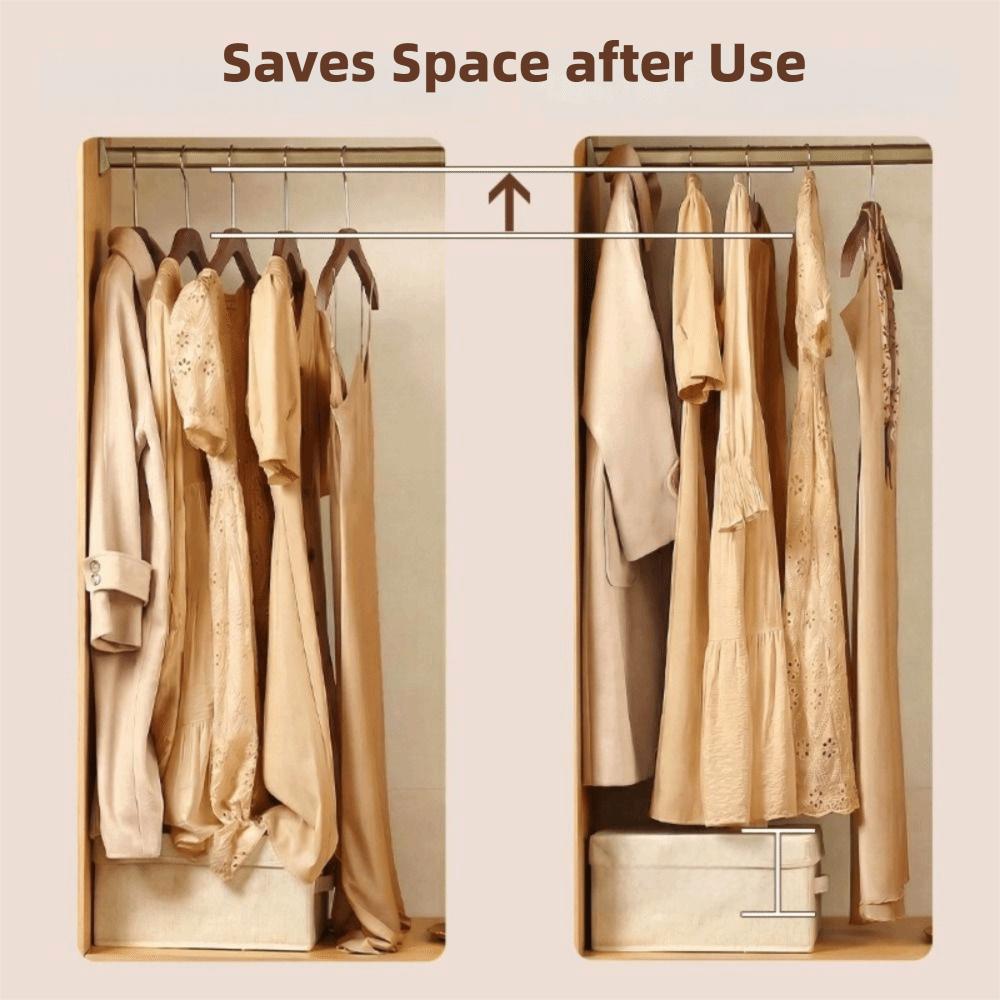 2pcs Space Saving Wood Short Neck Hanger Shoulder Protecting Clothes Hanger for Home