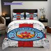 Manchester City Pride Three-piece set (1 * duvet cover + 2 * pillowcase, without core) 2DFlat Christmas birthday gift Duvet cover and pillowcase