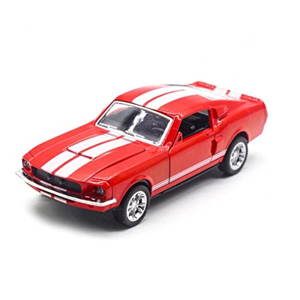 1/32 масштабная игрушечная модель автомобиля для Ford Mustang, винтажная литая под давлением модель автомобиля из сплава, классическая копия автомобиля с откидной спинкой для детей, подарок