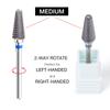 5 In 1 Carbide Tungsten Nail Bit Dual Rotation Volcano/Tornado Milling Cutters Fast Remove Acrylic Hard Gel ManucureTools