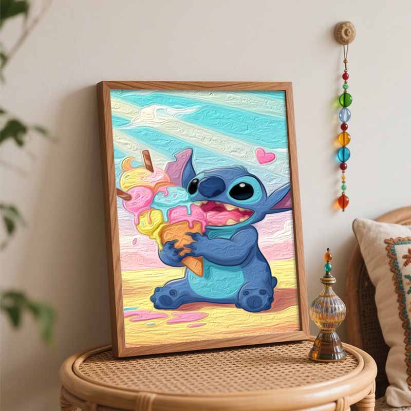 Disney Набор для рисования мороженого Стич Декор стены в доме и спальне Ручная работа Подарок