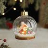 Милые рождественские светящиеся подвесные шары, прозрачные пластиковые подвесные шары для рождественской елки, мультяшные светодиодные светильники, рождественские шары для дома, подвеска