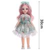 30cm BJD Doll 23 Moveable Joints Attractive Eyes Dress Up Anime Long Hair Toy