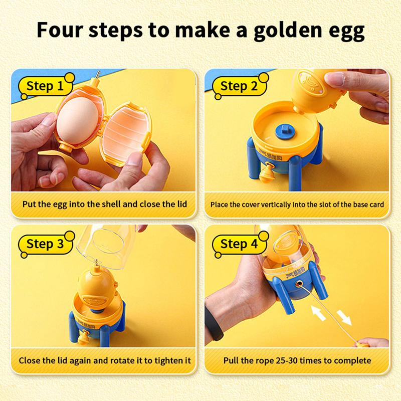 Ручной шейкер для яиц и гомогенизатор желтка, Золотой инструмент-блендер для яиц для эффективного перемешивания, Ручной кухонный венчик