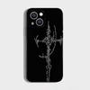 Кибер-сигил Линия креста Чехол для телефона Для iPhone 16,15,14,13,12,11 Plus,Pro Max,XS,X,XR,SE,Mini,8,7, Мягкий силикон Черный чехол