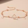 New Sterling Silver S925 Bracelet Fashion Moon Bracelet for Women Simple Double Layer Star Bracelet
