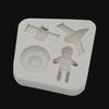 Astronaut Rocket Silicone Mold for Fondant Cake Decorations