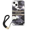Etui do iPhone 13 Guess Czarne Moro z Paskiem Kamuflaż