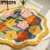Home Bedroom Girl's Bedside Mat Tulip Room Large Carpet Living Room Round Plush Sofa Carpet