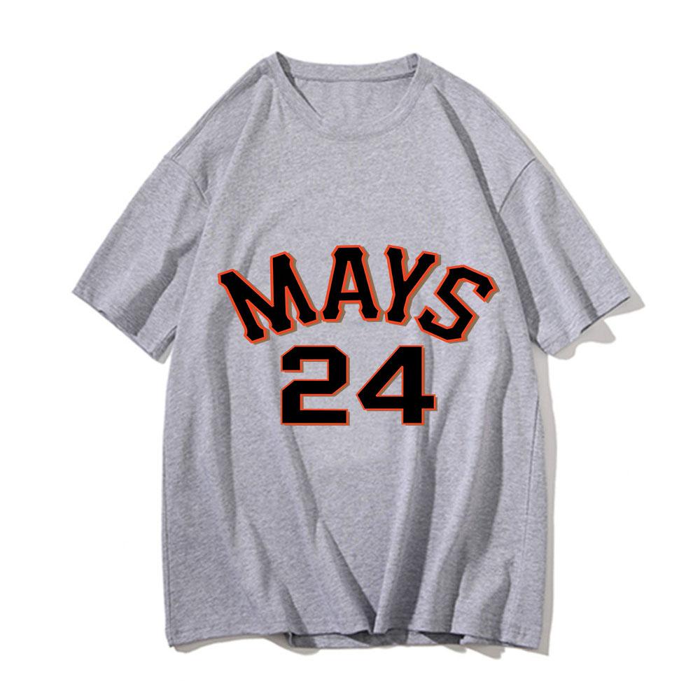 Baseball Willie Mays Print Man T-Shirts Graphic Street Tees High-Quality Sports Tees Clothing Cute Hip Hop Short Sleeve Costumes