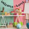 Welcome Home Banner Decoration Black Glitter Home Party Signs Decorative Flags For Military Homecoming Theme Party Supplies