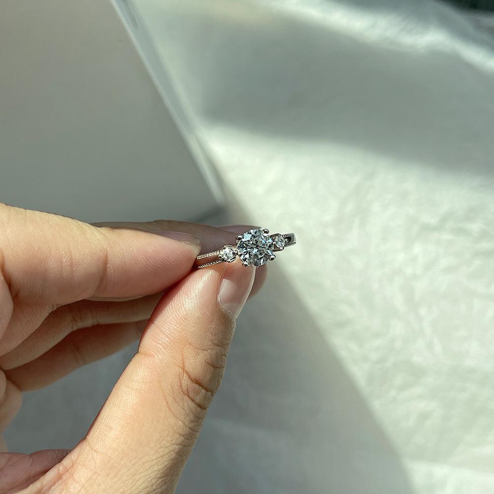 Танцизное женское классическое кольцо из стерлингового серебра 925 пробы с цирконом, женские ювелирные изделия, свадебное обещание, подарок для вечеринки