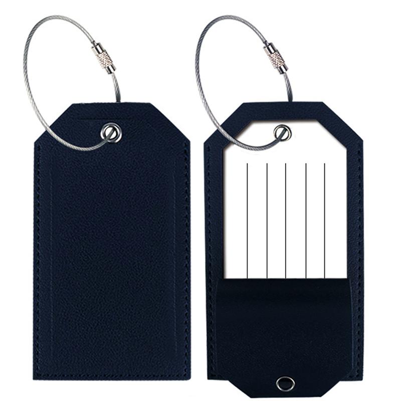 PU Leather Luggage Tag Suitcase Identifier Label Bag Tags for Boarding Bag Tag Travel Accessories