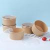 Disposable Kraft Paper Takeaway Bowls with Lids