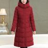 Plus Size XL-5XL Middle Age Women Coats Winter Long Parkas Hooded Thick Warm Elegant Women's Jackets