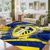 Коврик с дизайном футбольного клуба Leeds United из кристаллического бархата, мягкий декоративный коврик для спальни, прихожей