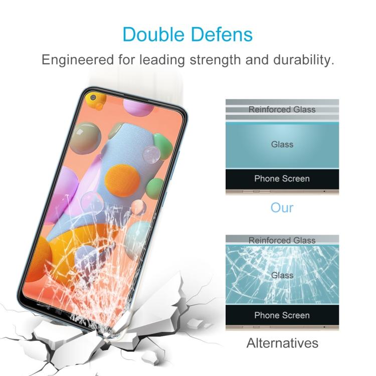 Для Galaxy A11 / M11 0,26 мм Твердость поверхности 9H 2,5D Взрывозащищенное закаленное стекло Пленка на полэкрана