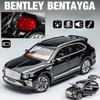1/24 масштаб Bentley Bentayga, литая под давлением модель автомобиля, игрушечный автомобиль с откатным механизмом, звуком и светом для детей, коллекция подарков для мальчиков и девочек