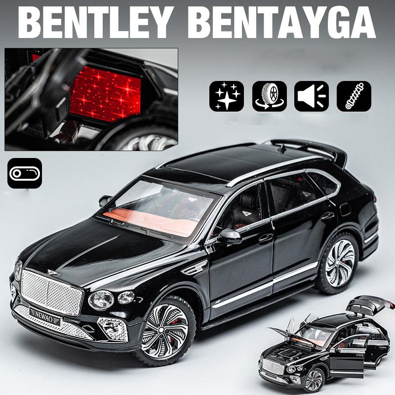 1/24 масштаб Bentley Bentayga, литая под давлением модель автомобиля, игрушечный автомобиль с откатным механизмом, звуком и светом для детей, коллекция подарков для мальчиков и девочек