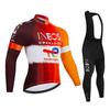 Комплект велосипедной формы Ineos 2026 Team Autumn с длинным рукавом, джерси и велотрусы Bib Pants Ropa Ciclismo Одежда Велосипедная форма Мужская Велосипедная одежда Mailllot