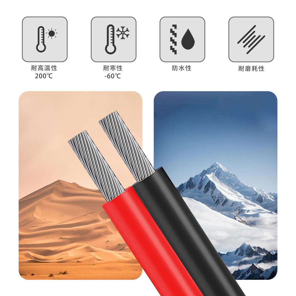 HaerknCbl 18AWG/0.75Sq Electrical Wire Cable, Parallel Silicone Wire, 2 x 20M (20M Black + 20M Red) Hook-Up Wire Kit, Flexible, Tin-Plated Lead Wire,