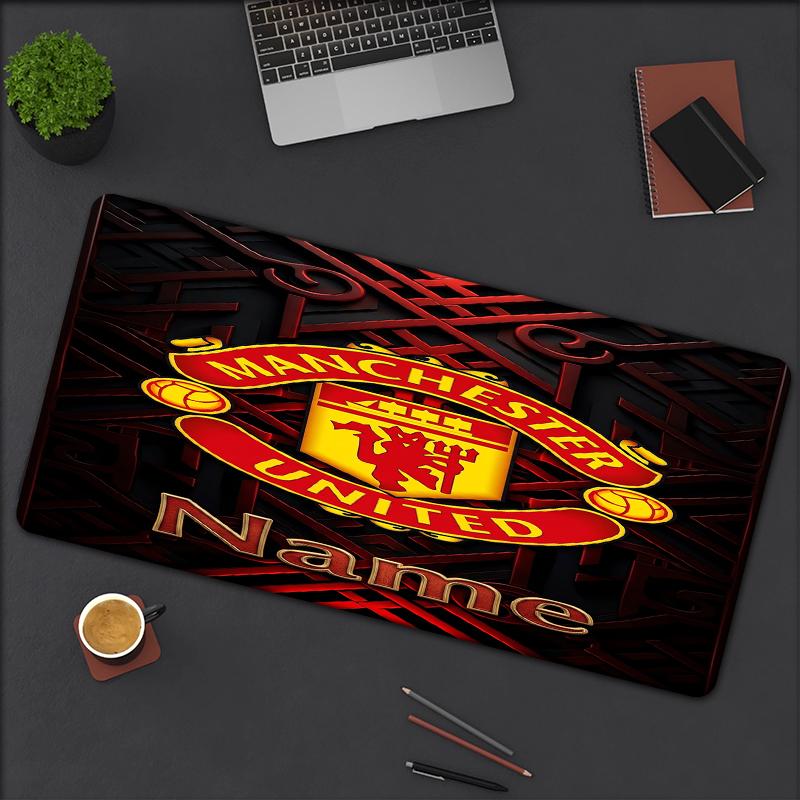 Custom Name Manchester Theme Mouse Pad Non Slip Rubber Base Multifunctional Office Home Decor Perfect For Workspace Personalization