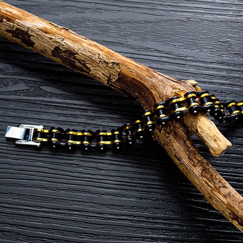 LUXY MOON Персонализированная мотоциклетная цепь, велосипедная цепь в стиле рок, браслет из нержавеющей стали