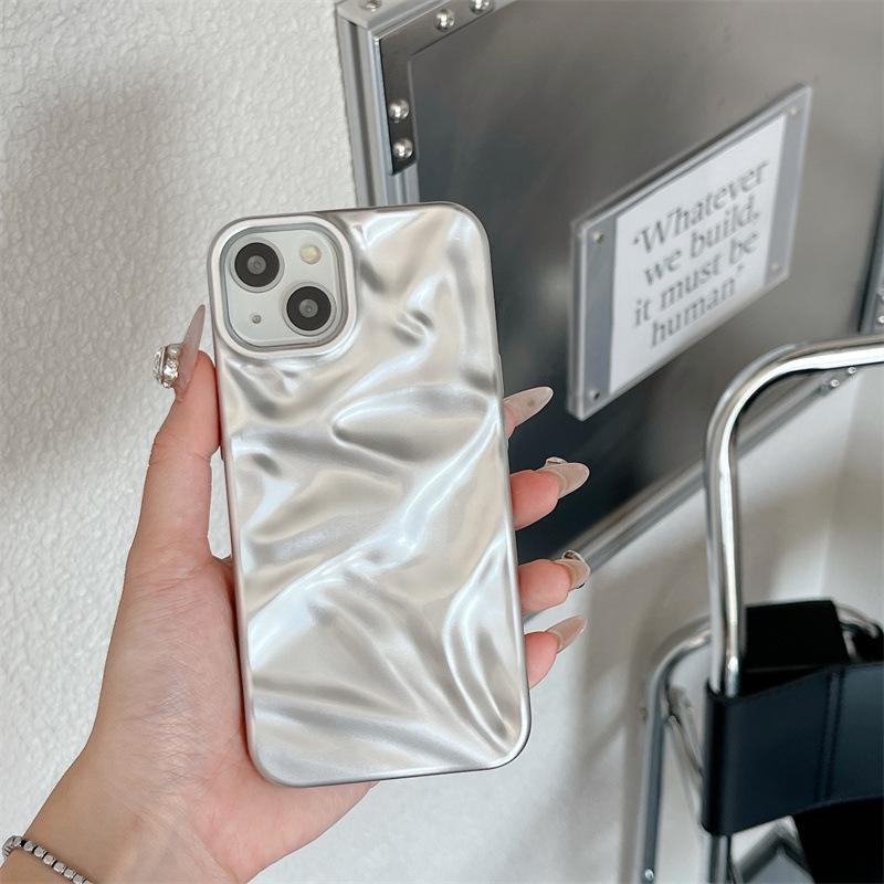 Матовый серебристый мягкий чехол для iPhone 13/14/16 Pro Max, iPhone 15 и iPhone 17 Pro.