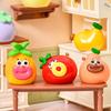 Мультяшная смоляная миниатюрная фигурка фрукта Мини Забавная Банан с большим ртом Черника Ананас Статуэтка для поделок Домик для кукол Сказочный сад Торт