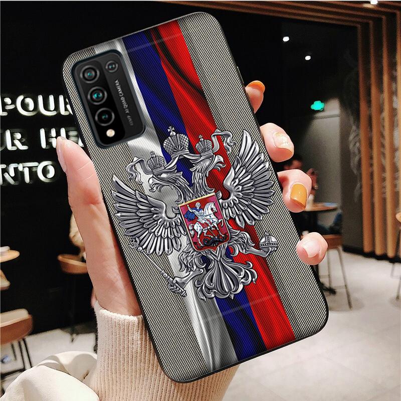 Чехол для телефона с эмблемой российского флага для Huawei Honor 50 10X Lite 20 7A 7C 8X 9X Pro 9A 8A 8S 9S 10i 20S 20lite 7X 10 lite