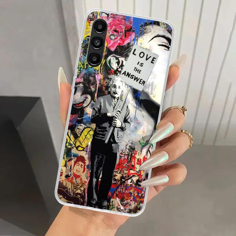 Чехол для телефона Banksy Graffiti Art для Samsung Galaxy A16 A26 A36 A56 A15 A25 A35 A55 A14 A24 A34 A54 A13 A23 A33 A53 A05S A04S A03S