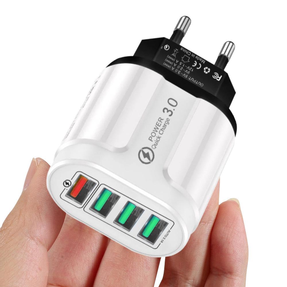 Многопортовое зарядное устройство GaN Европейского стандарта PD33W QC3.0 с быстрой зарядкой 9В/12В