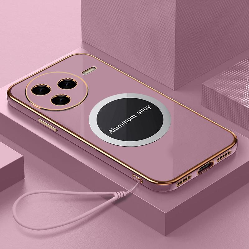 Чехол для Xiaomi Redmi K80, чехол для телефона Redmi K80 Pro, роскошное квадратное покрытие, магнитное притяжение, противоударная силиконовая задняя крышка