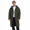 Mens Winter Long Puffer Coat With Hood Thick Warm Down Jacket Outdoor Casual Wear Black Gray Army Green
