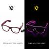 Light Up Led Glasses Neon Party Flashing Glasses EL Wire Glow Gafas Luminous Novelty Gift Glow Sunglasses Bright Light Supplies