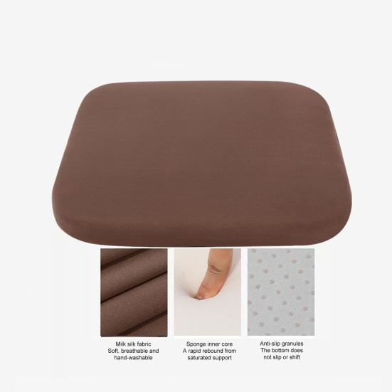 Подушка сиденья из пены с памятью Дышащая Медленно восстанавливающая форму Четыре сезона Нескользящая Моющаяся наволочка Эластичная Для автомобиля Дома Офисного кресла Квадратный коврик для сидения