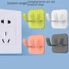 3pcs Stand Plug Storage Rack Storage Hooks Adhesive Kitchen and Bathroom Hook