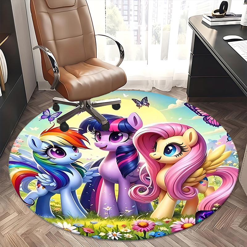 My Little Pony Friendship Chair mat Round Rug Office carpet, Non slip, Suitable for Living Rooms, Bedrooms,Decor1205763a