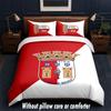 Braga FC Design Bed Bedding Set 1 Duvet Cover + 2 Pillowcases Soft Breathable Household Bed Linens