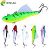 1pc Hengjia Plastic Pencil Bait with Fin Topwater Pike Lure