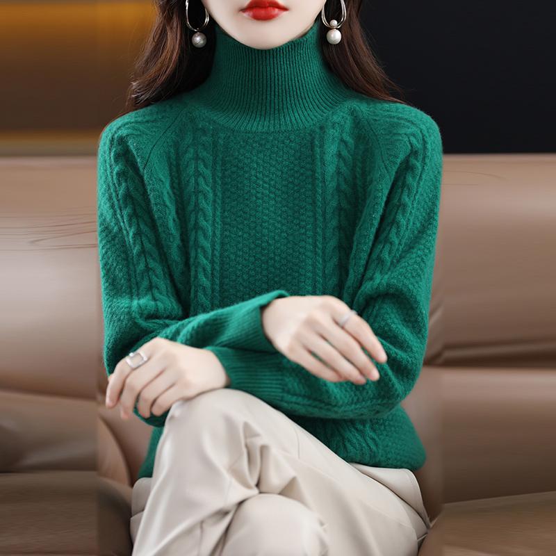 Женский кашемировый свитер Qinghe кашемир 30% кашемир 70% шерсть осенне-зимний кашемировый толстый пуловер мягкий и теплый
