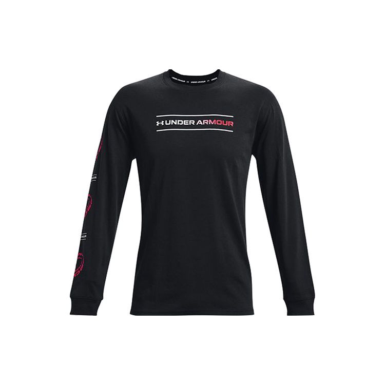 Under Armour Спортивная футболка с круглым вырезом и логотипом для тренировок, мужские топы, черные 1366473-001