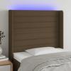 VidaXL LED Headboard Bedroom Furniture Single Bed Accessory Headboard Bed Frame Interior Dark Brown 3124165