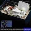 1/24 Mercedes-Benz 500K Модель автомобиля из легкого сплава со звуком и светом: Классический ретро-украшение с откидной крышкой, подарочная коробка к празднику середины осени