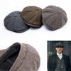 Mens New Tweed Herringbone Newsboy Cap 8 Panel Hat Gatsby Cap Baker Boy Golf