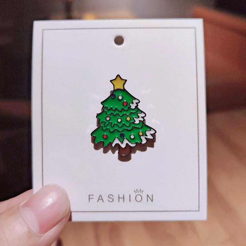 Рождественский Лось Санта-Клаус Xms Елка Снеговик Для Пальто Рубашки Сумки Сплав Подарочные Ювелирные Изделия